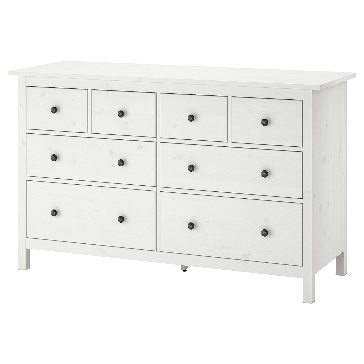 HEMNES Kommode, 8 Schubladen, weiß gebeizt, 160x96 cm