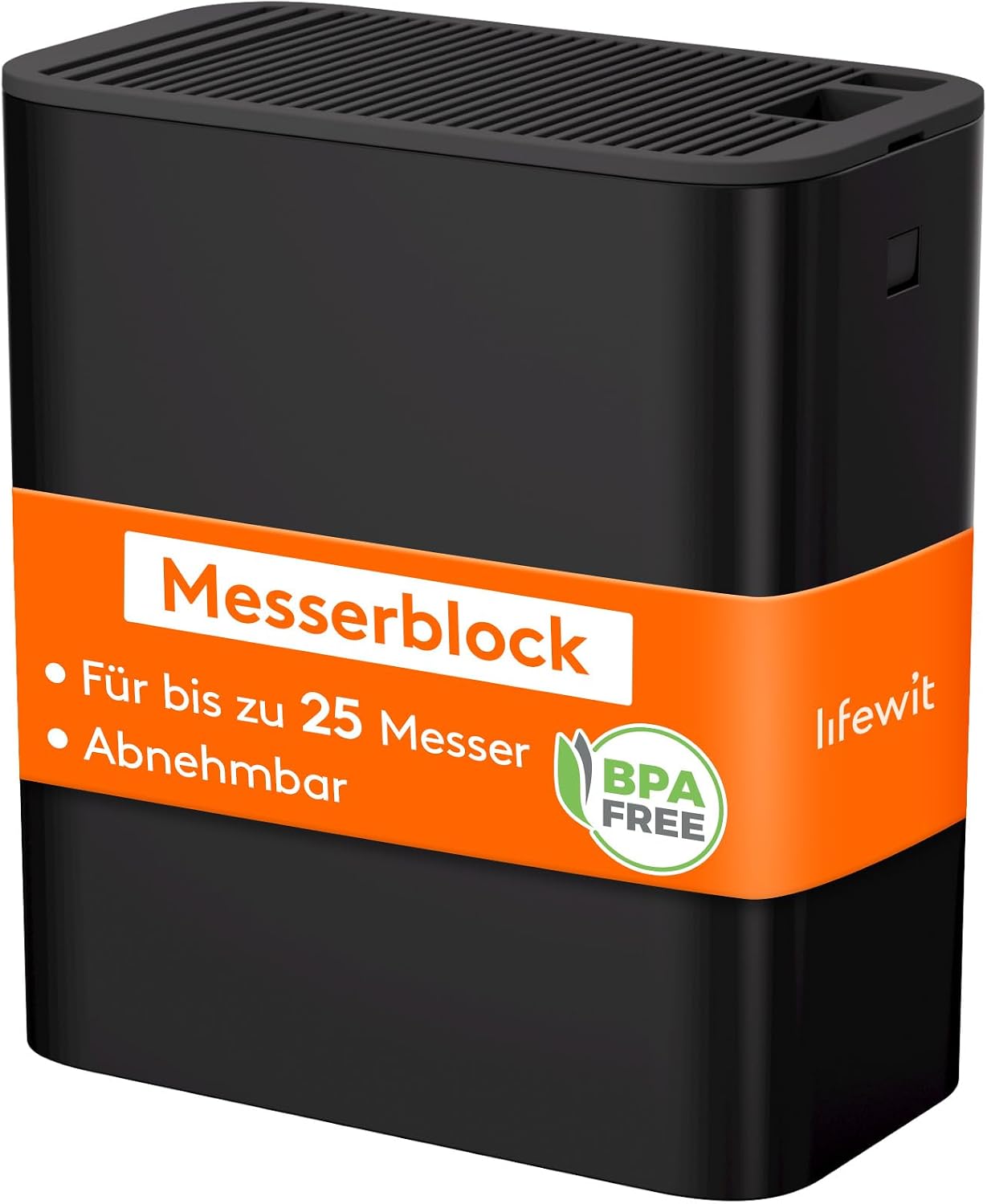Lifewit Messerblock ohne Messer, schwarz
