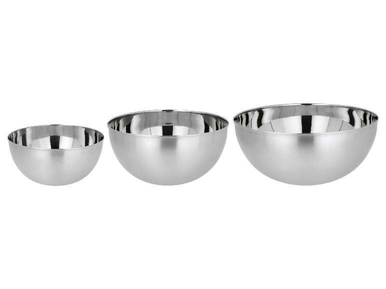 SILVERCREST Premium-Edelstahl-Schüssel-Set, 3-teilig